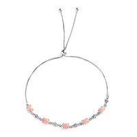 1.75 ctw Oregon Peach Opal Bolo Bracelet in Platinum Over Sterling Silver (10.50 In)