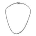 Moissanite Tennis Necklace 18 Inches in Platinum Over Sterling Silver 20.30 Grams 14.20 ctw - Sticky add to cart bar
