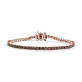 Natural Champagne Diamond Tennis Bracelet in Vermeil RG Over Sterling Silver (7.25 In) (8.50 g) 5.00 ctw - Sticky add to cart bar