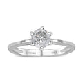 Luxoro 10K White Gold Diamond (G-H, I3) Solitaire Ring (Size 6.0) 0.90 ctw - Sticky add to cart bar