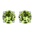 Peridot 1.65 ctw Solitaire Stud Earrings in Platinum Over Sterling Silver - Sticky add to cart bar