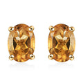 Brazilian Citrine Solitaire Stud Earrings in 14K Yellow Gold Over Sterling Silver 1.50 ctw - Sticky add to cart bar