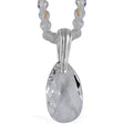 Aurora Borealis Crystal Drop Pendant with Beaded Necklace (18 Inches) in Sterling Silver - Sticky add to cart bar