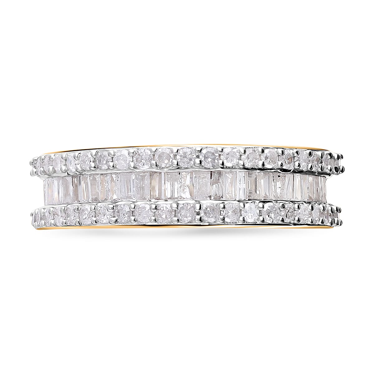 10K Yellow Gold Diamond (G-H, I3) Ring (Size 6.0) 1.00 ctw