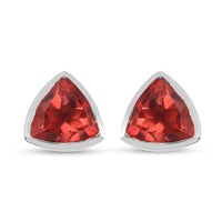 Sunfire Orange Triplet Quartz 4.00 ctw Earrings in Platinum Over Sterling Silver
