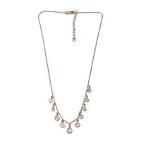 Artisan Crafted 0.05 ctw Polki Diamond Necklace 20 Inches in 14K Yellow Gold Over Sterling Silver