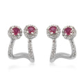 1.40 ctw London Blue Topaz and Zircon Earrings in Platinum Over Sterling Silver - Sticky add to cart bar