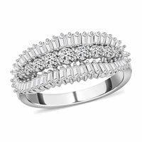 RHAPSODY IGI Certified 1.00 ctw Diamond E-F VS Ring in 950 Platinum 6.10 Grams