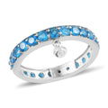 Malgache Neon Apatite Ring in Platinum Over Sterling Silver 2.00 ctw - Sticky add to cart bar