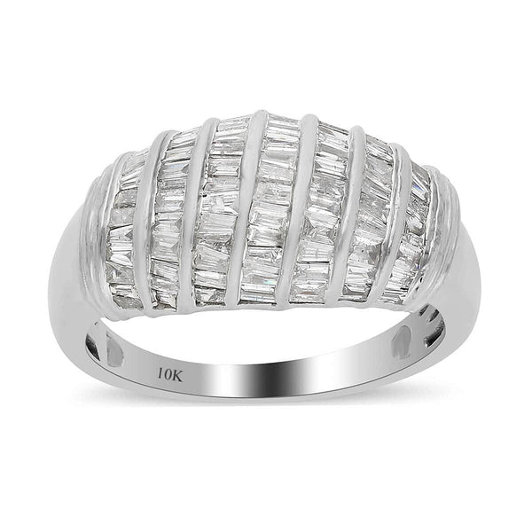 SGL Certified 10K White Gold Diamond G-H I3 Ring 3.80 Grams 1.00 ctw - Product card gallery slide 1 (10176456458553)