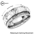 Floral Spinner Ring in Sterling Silver 6.50 Grams - Sticky add to cart bar