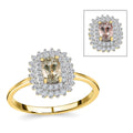 LUXORO 10K Yellow Gold Premium Turkizite and Natural White Zircon Cocktail Ring (Size 8.0) 2.20 Grams 1.00 ctw - Sticky add to cart bar