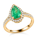 ILIANA 18K Yellow Gold AAA Boyaca Colombian Emerald and G-H SI Diamond Ring 3.70 Grams 2.00 ctw - Sticky add to cart bar