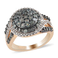 Narsipatnam Alexandrite and Zircon Ring in Rhodium and Vermeil Yellow Gold Over Sterling Silver (Size 7.0) 1.60 ctw - Sticky add to cart bar