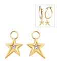 Simulated Pink Diamond Star Interchangeable Earrings Charms in 14K Yellow Gold Over Sterling Silver 0.08 ctw - Sticky add to cart bar