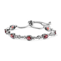 2.85 ctw Brazilian Citrine Station Bolo Bracelet in Stainless Steel