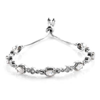 2.85 ctw Brazilian Citrine Station Bolo Bracelet in Stainless Steel