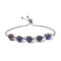 Mojave Blue Turquoise Bolo Bracelet in Stainless Steel 5.75 ctw - Sticky add to cart bar