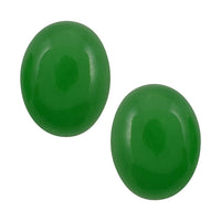 Green Jade Set of 2 (Ovl 9x7 mm) 2.50 ctw