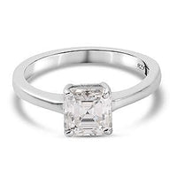 Moissanite 1.44 ctw Ring in Platinum Over Sterling Silver (Size 6.5)