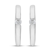 Diamond G-H I3 Earrings in 10K White Gold 3.95 Grams 0.20 ctw