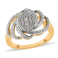 Karis Diamond Accent Fancy Ring in 18K YG Plated (Size 10.0)
