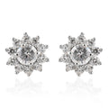 LUSTRO STELLA Made with Finest Lavender & White CZ Stud Earrings in Platinum Over Sterling Silver 1.75 ctw - Sticky add to cart bar
