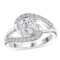 J Francis Zirconia by Swarovski 3.80 ctw Ring in Rhodium Over Sterling Silver (Size 6.5) - Sticky add to cart bar