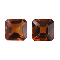 AA Brazilian Cherry Citrine Set of 2 (Oct 6x6 mm) 1.80 ctw Loose Gemstone
