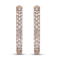 Natural Pink Diamond I3 Hoop Earrings in Vermeil Rose Gold Over Sterling Silver 0.50 ctw - Sticky add to cart bar