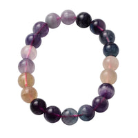 172.50 ctw Multi Fluorite 9-11mm Beaded Stretch Bracelet
