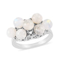Multi Gemstone 7 Stone Look Ring in 14K Yellow Gold Over Copper 7.00 ctw - Sticky add to cart bar