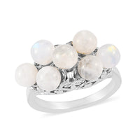 Multi Gemstone 7 Stone Look Ring in 14K Yellow Gold Over Copper 7.00 ctw