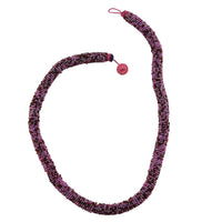 Simulated Pearl and Coconut Shell Beaded Necklace 25 Inches
