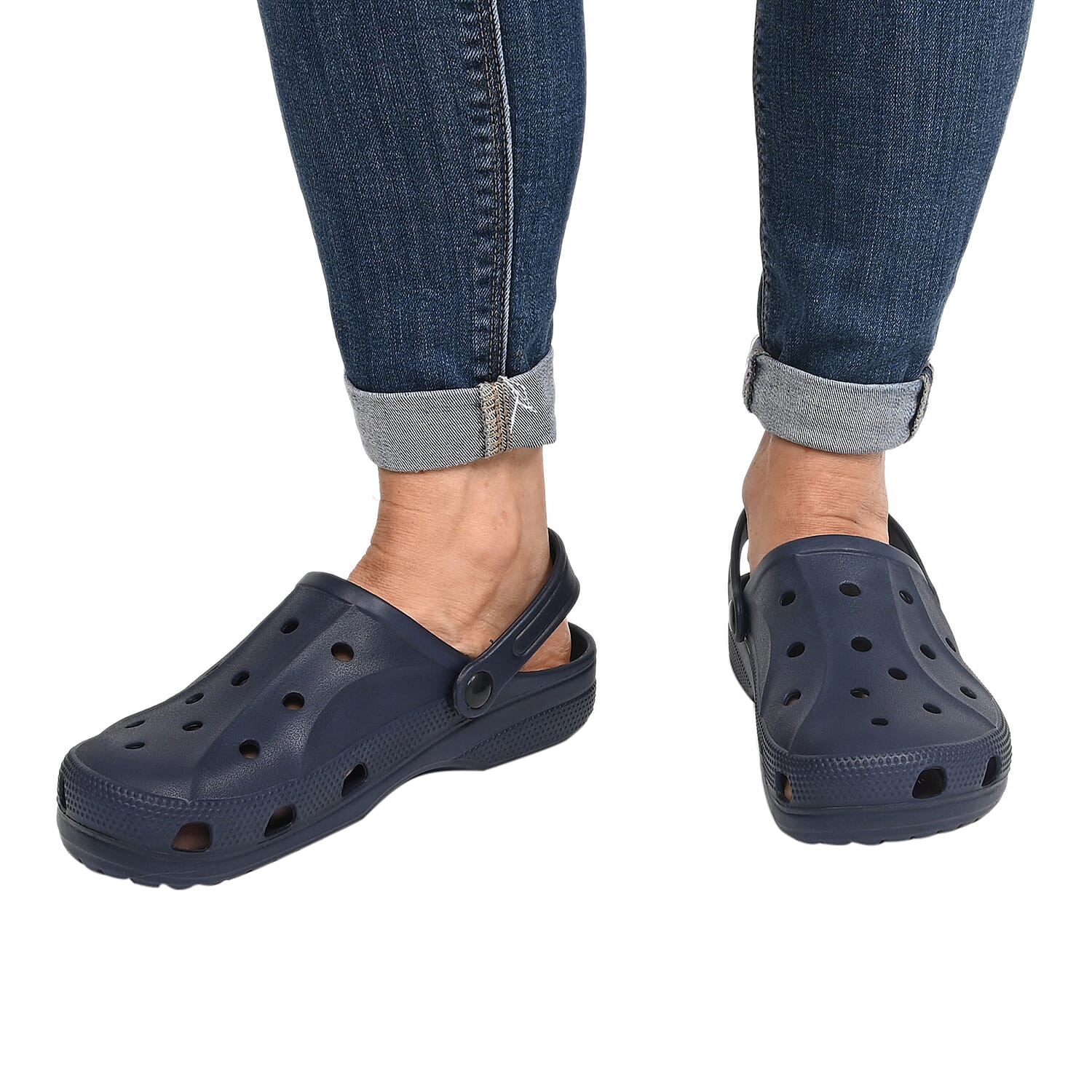 DU WA Black Ultra Lightweight Flexible EVA Convertible Slingback Clog - Size 6-6.5