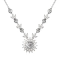 Lustro Stella Made with Finest CZ Necklace 18 Inches in Rhodium Over Sterling Silver 12.25 ctw - Sticky add to cart bar