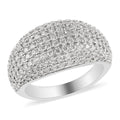 Rhodium Over Sterling Silver Dome Ring Made with Zirconia from Swarovski (Size 10.0) 4.20 - Sticky add to cart bar