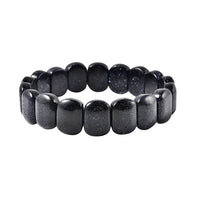 Blue Goldstone Section Stretch Bracelet 124.50 ctw