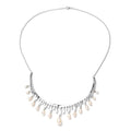 LucyQ Splash Collection White Freshwater Cultured Pearl Necklace 20 Inches in Rhodium Over Sterling Silver 28.70 Grams - Sticky add to cart bar