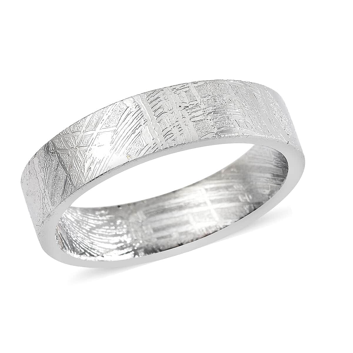 Marvelous Meteorite Flat Band Ring (Size 10)