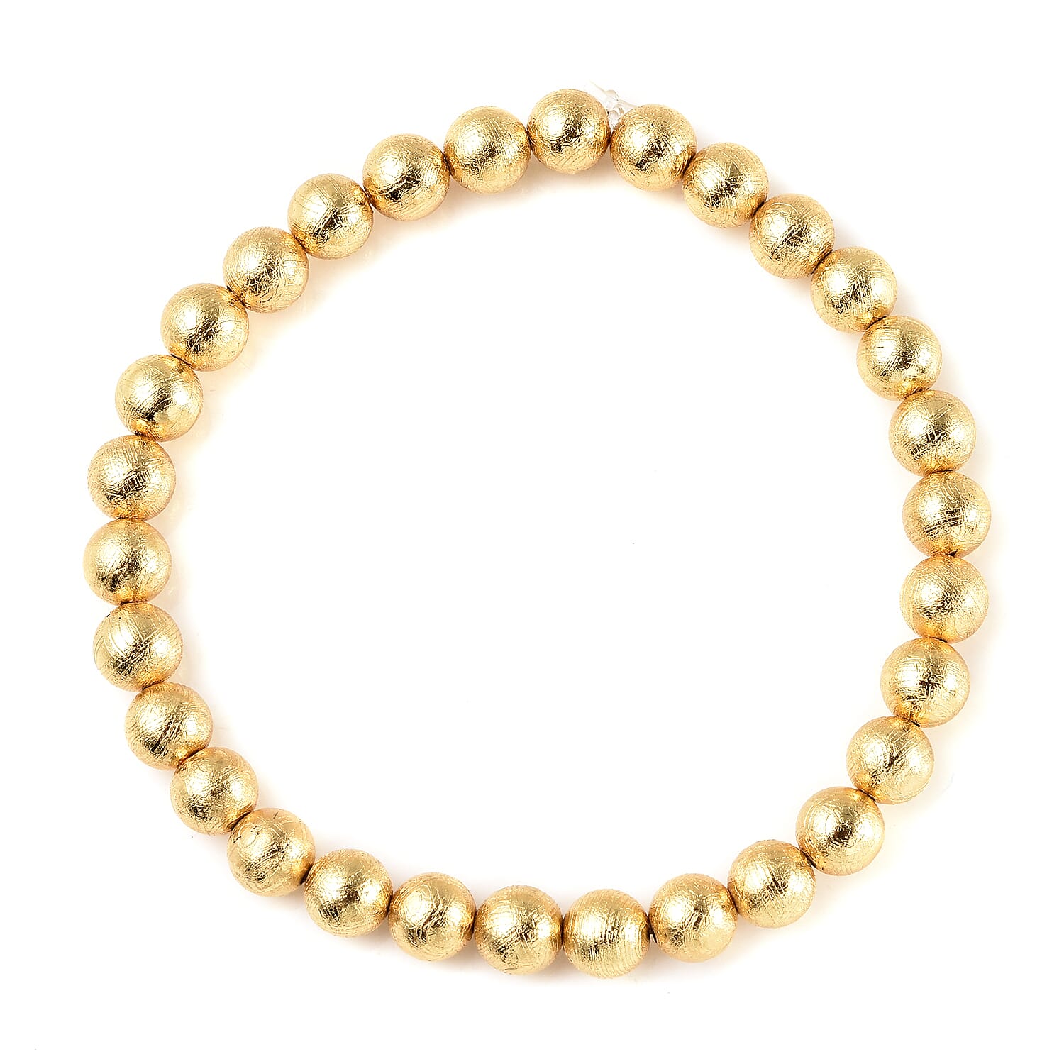 Marvelous Meteorite (Rnd 6 mm) Beaded Stretch Bracelet