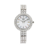 EON 1962 Swiss Movement White Crystal Watch in Sterling Silver (33 g)