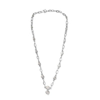 9.90 ctw Platinum Over Sterling Silver Necklace 18 Inches Made with Zirconia from Swarovski 15.25 Grams