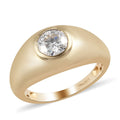 Moissanite Solitaire Ring in Vermeil Yellow Gold Over Sterling Silver (Size 8.0) 0.75 ctw - Sticky add to cart bar