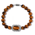 KARIS African Malachite Bracelet in Platinum Bond and Stainless Steel 66.40 ctw - Sticky add to cart bar