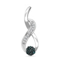 0.15 ctw Yellow Diamond and Diamond Pendant in Platinum Over Sterling Silver - Sticky add to cart bar