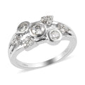 Moissanite Fancy Ring in Platinum Over Sterling Silver (Size 7.0) 0.60 ctw - Sticky add to cart bar