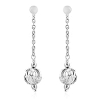 Dangling Earrings in Platinum Over Sterling Silver