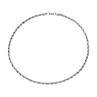Rope Chain Necklace (24 Inches) in Stainless Steel (45.20 g)
