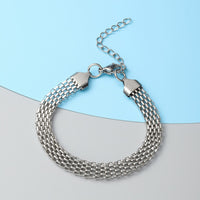 Mesh Chain Bracelet in Stainless Steel (7.50 In)